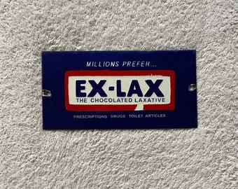 VINTAGE EXLAX Porcelain Sign