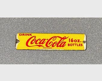VINTAGE COKE COLA Soda Crate Porcelain Sign Car Oil Gas Truck Motorcycle