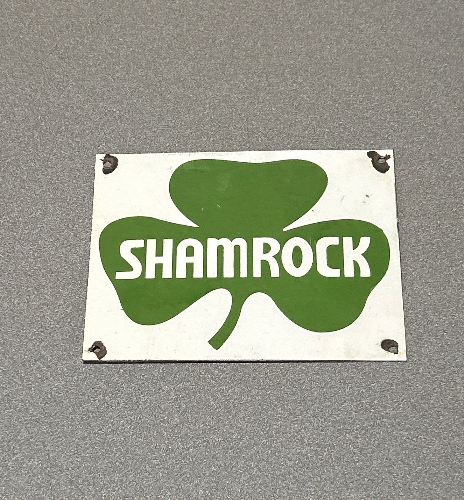 VINTAGE SHAMROCK Porcelain Sign Car Oil Gas Truck - Etsy