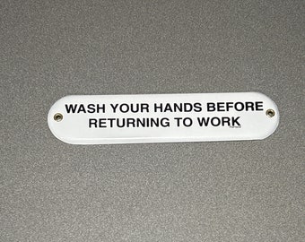1950’S NOS WASH HANDS Porcelain Sign