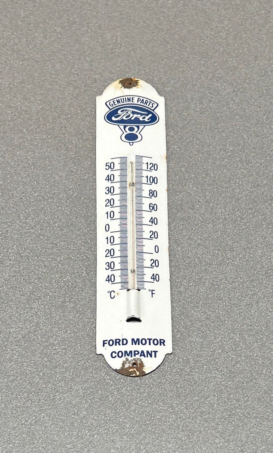 VINTAGE 12” FORD Thermometer Porcelain Sign Car Oil Gas Truck - Etsy