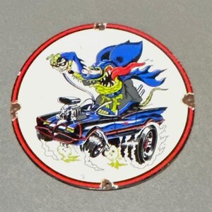 thumbnail image 2 of Rat Fink 2 Inch Chrome Metal Emblem – Pair – Fits Harley Davidson – WCE 2 of 4