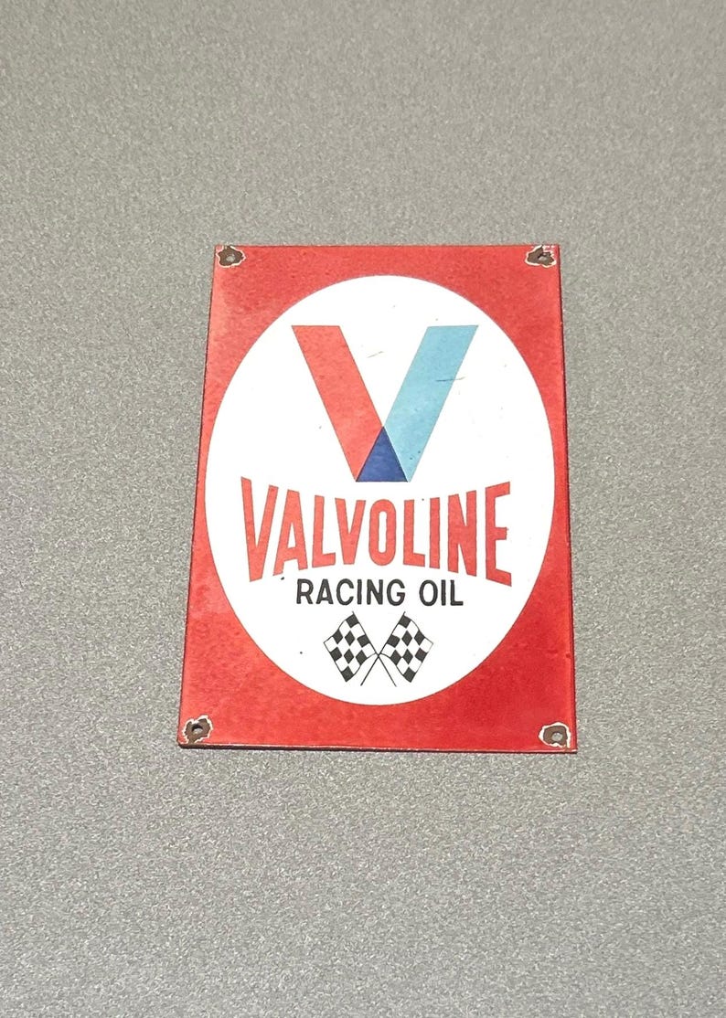 VINTAGE 12” VALVOLINE MOTOR Oil Porcelain Sign Car Gas - Etsy