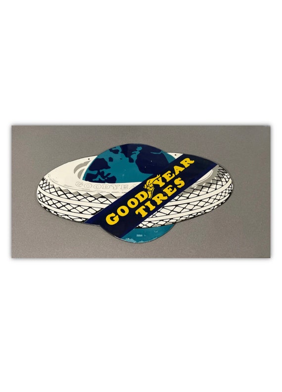 GOOD YEAR サービスステーション サイン　　　　アメリカ　ヴィンテージ VINTAGE RARE 32” GOODYEAR Double Sided Porcelain Sign Gas Oil Car