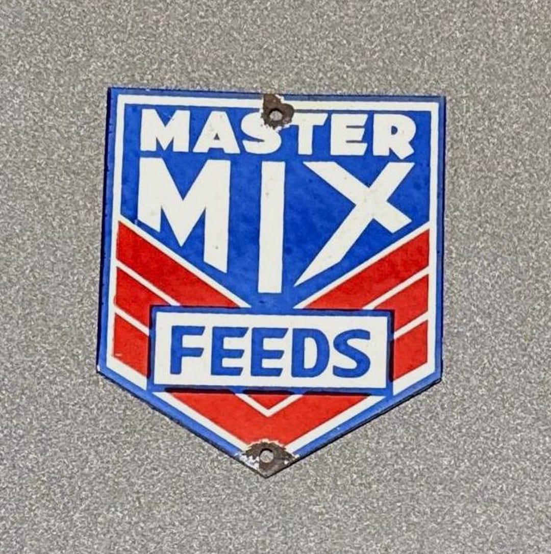 VINTAGE MASTER MIX Porcelain Sign Gas Car Truck Oil Motorcycle - Etsy