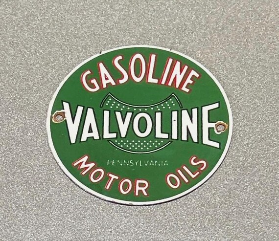 Buy VINTAGE VALVOLINE MOTOR Oil Porcelain Sign Car Motorcycle