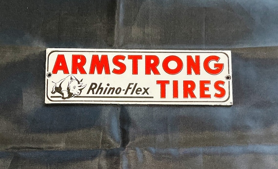 VINTAGE ARMSTRONG RHINO Tires Porcelain Sign - Etsy