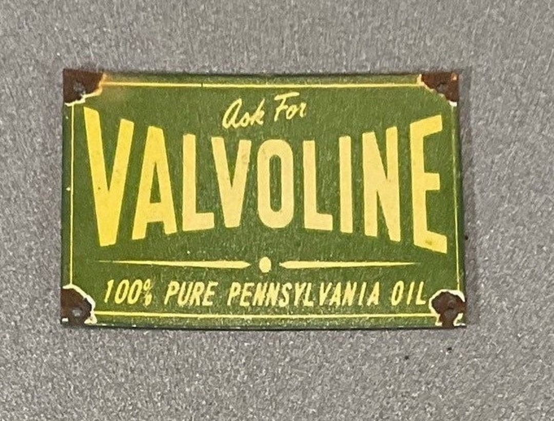 VINTAGE VALVOLINE Sign Car Oil Porcelain Sign - Etsy