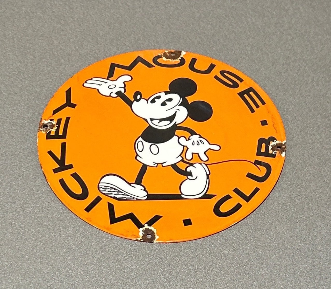VINTAGE 12” MICKEY MOUSE Club Disney Motor Gas Oil Car Truck