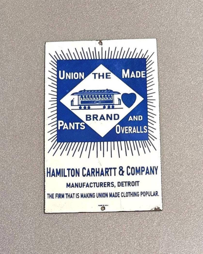 Vintage Carhartt Sign - Etsy
