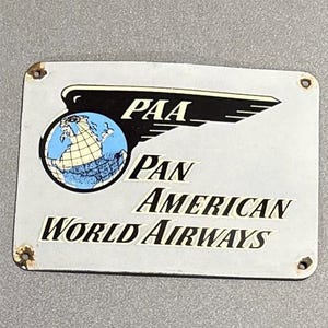 Vintage Pan Am Sign - Etsy