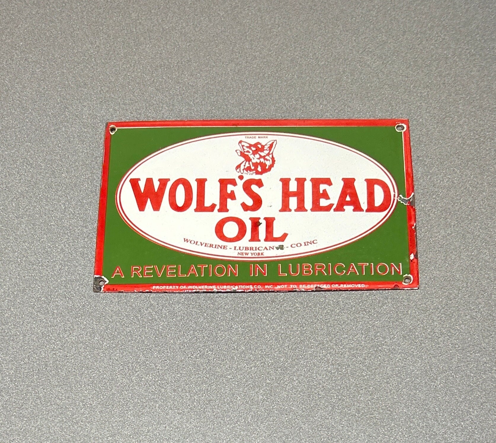 Wolf's Head Oil Sign - Etsy