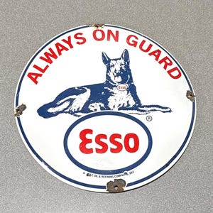 貴重 当時物 ESSO 出光 ペール缶 昭和レトロ ヴィンテージ シャビー Vintage Metal Gas Can Custom Painted w/ Esso Sign