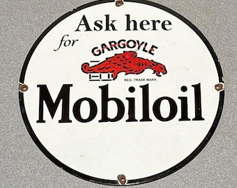 モービル オイル ガーゴイル 看板 サイン vintage タイプ ビンテージ