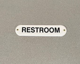 1950’S NOS RESTROOM Porcelain Sign