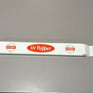 VINTAGE 32” DR PEPPER Soda Cola Door Push Bar Porcelain Sign Car Oil Truck Motorcycle Gas