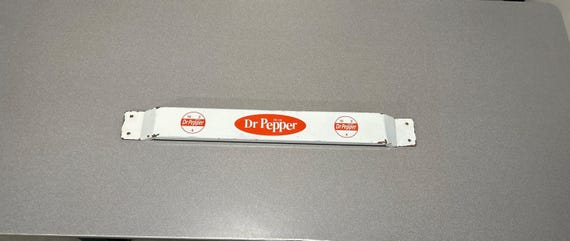 VINTAGE 32” DR PEPPER Soda Cola Door Push Bar Porcelain Sign Car
