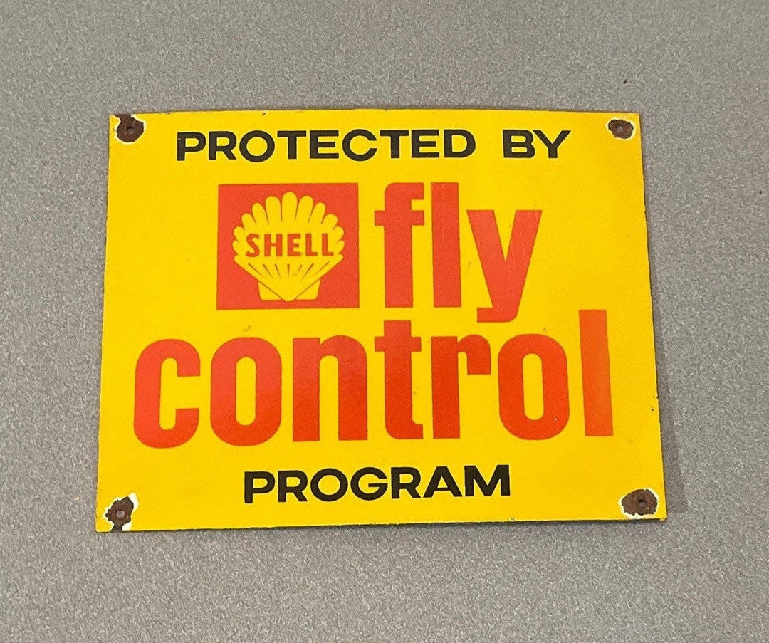 Shell Flew VINTAGE SHELL FLY 12” Porcelain Sign Car Oil Gas Truck - Etsy
