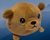 Harry - Reversible bear plush toy - Brown, white - UK stock - FREE delivery