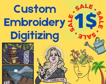 Digitalização de Bordados Personalizados: Design de Logotipo (Item Digital)