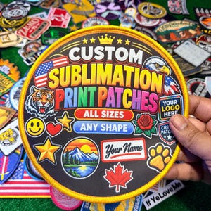 Custom Print Patches | Sublimation Patch | Personalized Logo Patch | No Minimum Order