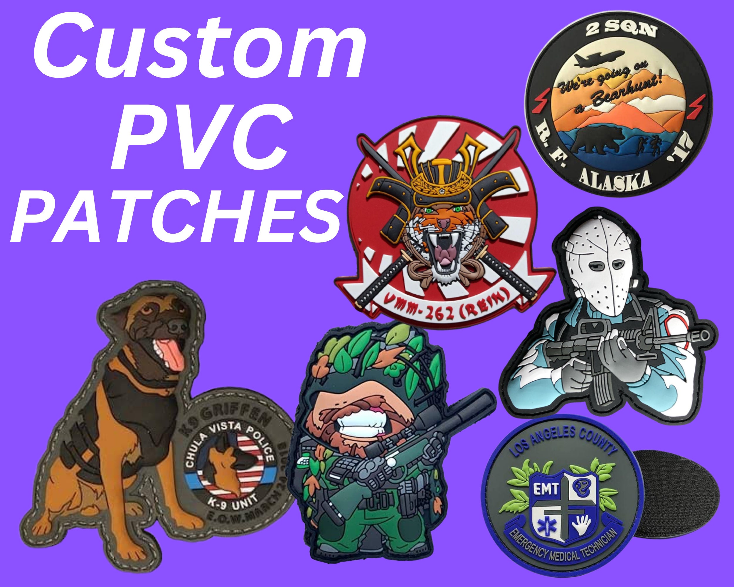 Custom Pvc Rubber Logo Patches No Minimum, Pvc Patch Maker/Manufacturer