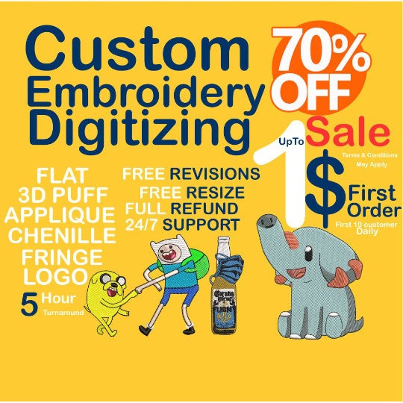 Custom Embroidery Digitizing / Embroidery Digitizing/ Embroidery
