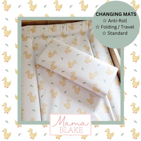 Duckling Changing Mat, Unisex Changing Pad, Duck Anti Roll Wedge Mat, Farm Bedroom, Baby Nursery Decor, Duck baby gift, Boys Nappy Changing