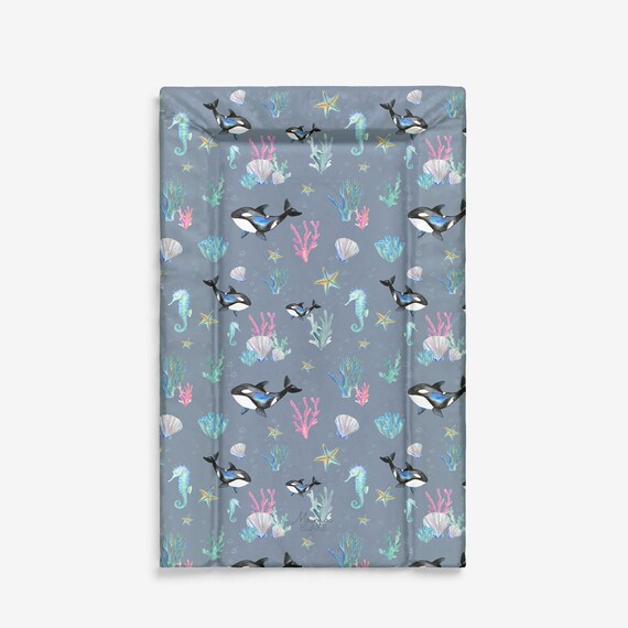 Under the Sea Changing Mat, Baby Changing Pad, Girls Ocean Travel Mat,  Toddler Nappy Change, Boys Animal Nappy Change, Sealife Nursery Decor
