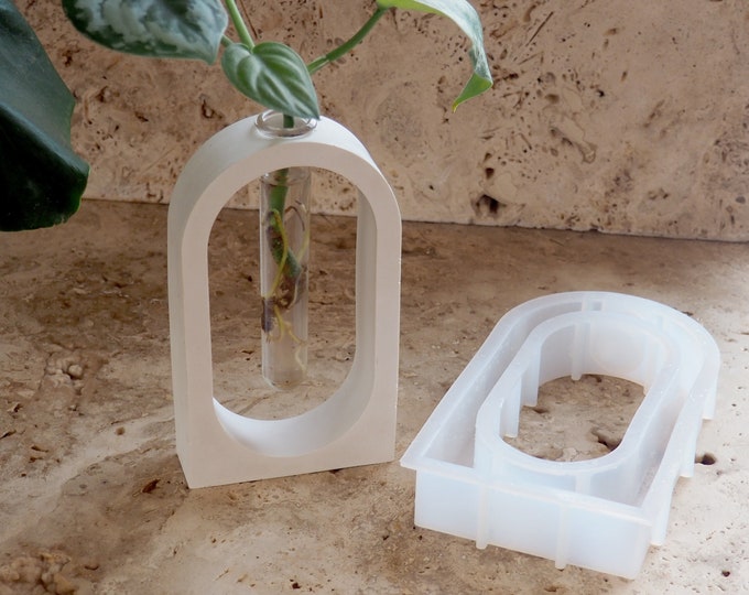 SILICONE MOULD Arch Propagation Station Bud Vase Plant Pot Eco Acrylic