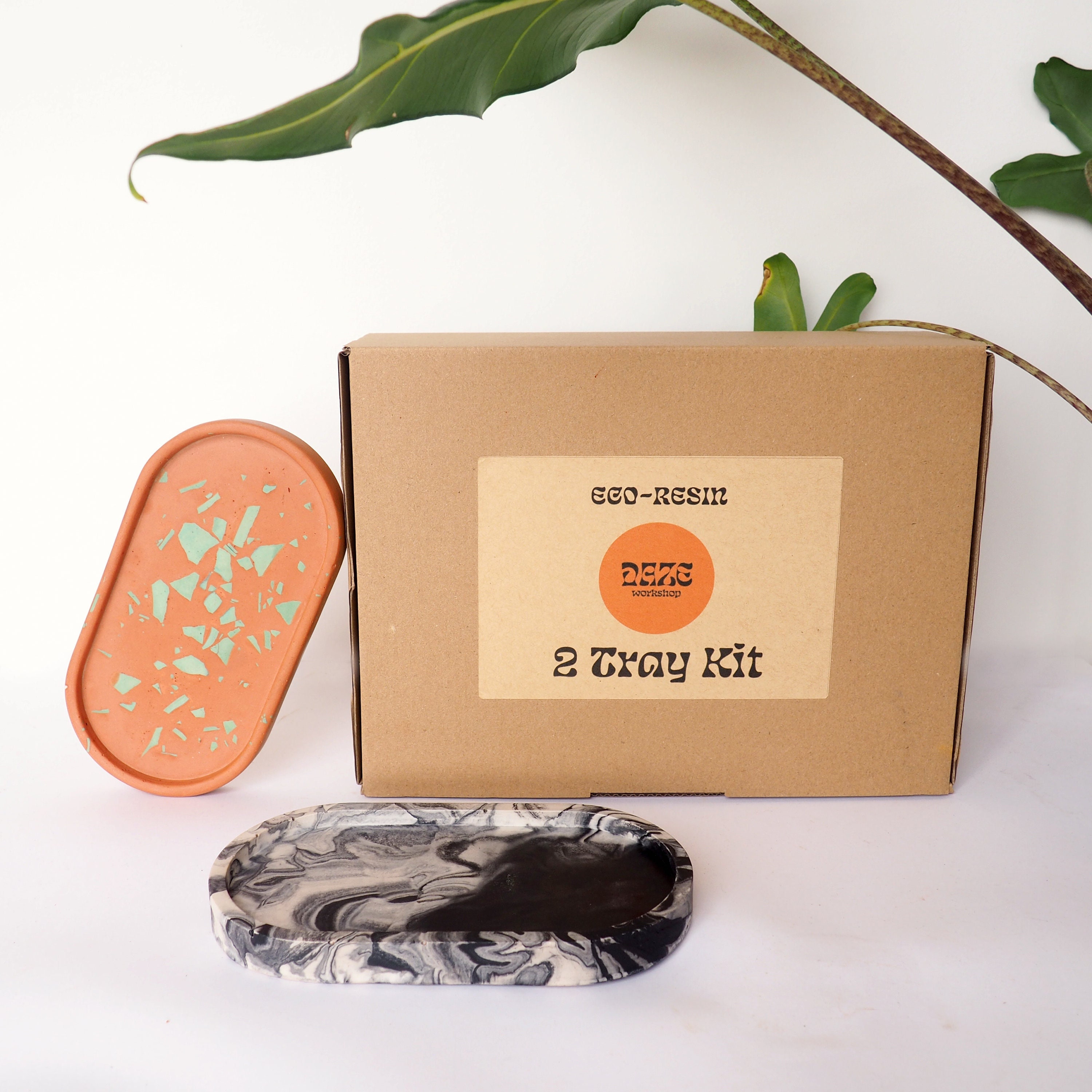 Ecoresin DIY 2 Tray Kit Jesmonite Alternative Etsy