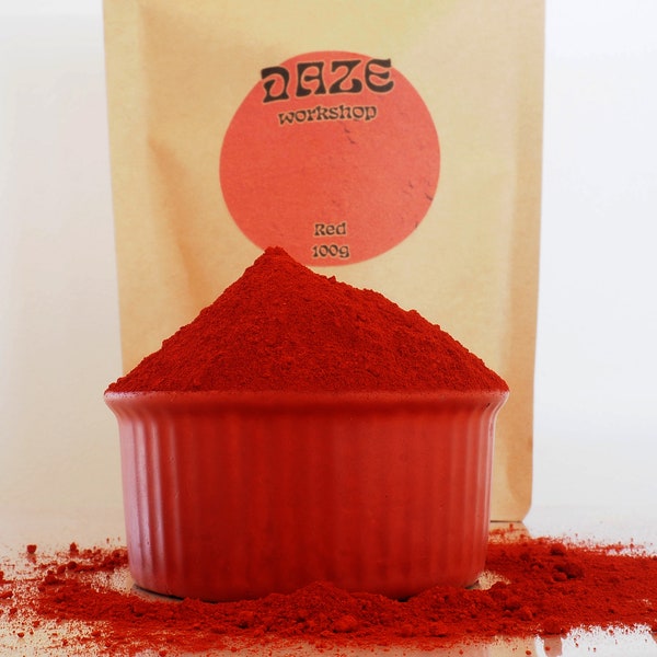 STONED ECO RESIN 100G Red Powder Pigment | Resin Australian Jesmonite Epoxy alternative Terrazzo Marble diy casting coasters concrete AC100