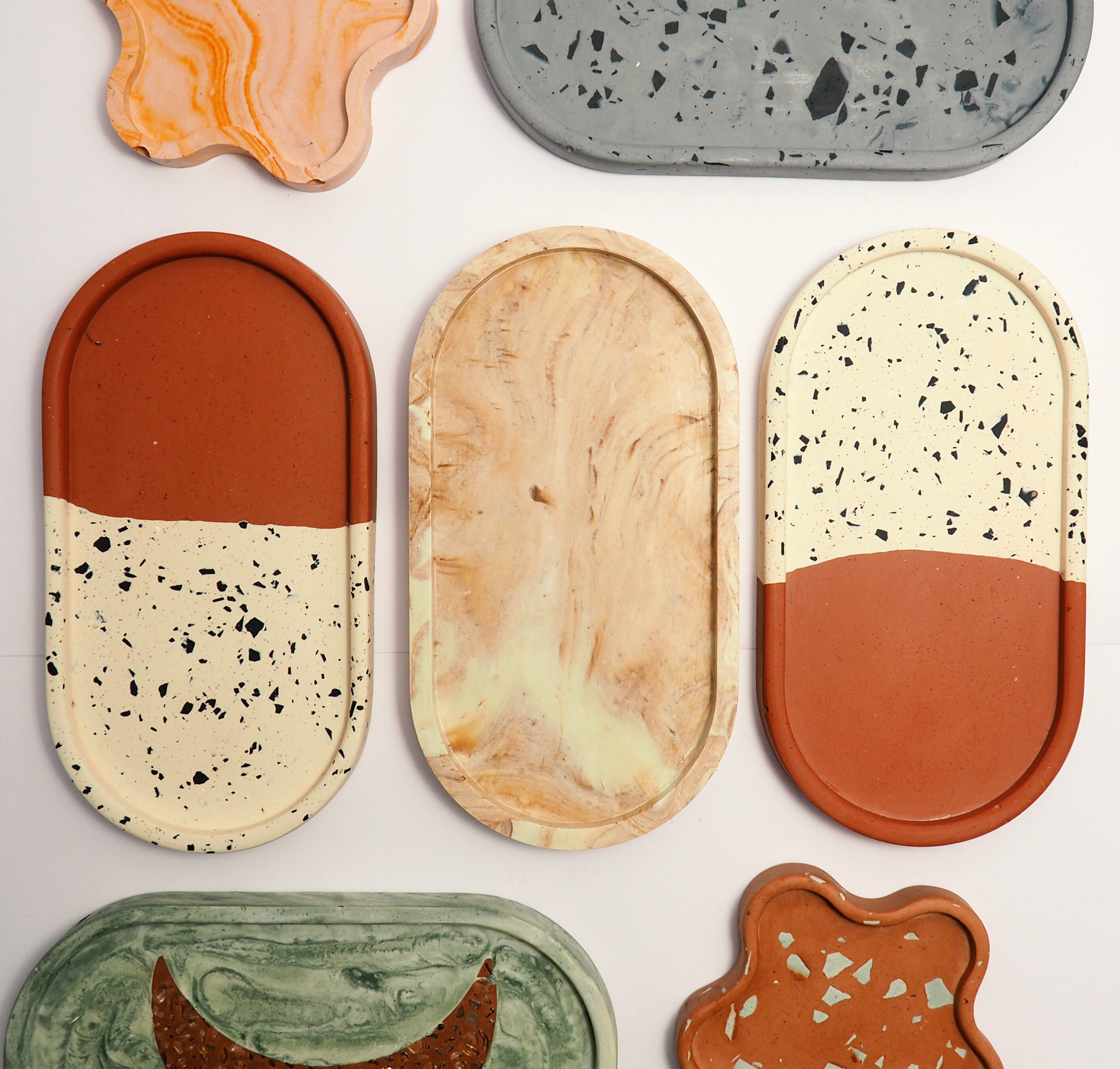 Ecoresin DIY 2 Tray Kit Jesmonite Alternative Etsy