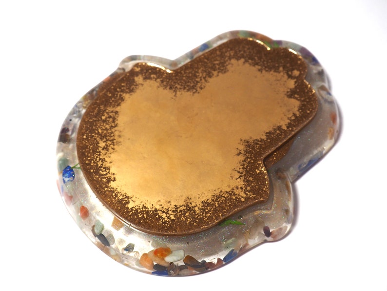 HAMSA HAND trinket ring soap dish jewelry jewellery tray fatima preserved pressed floral epoxy resin art boho decor botanical spiritual