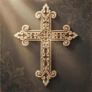 Layered Cross SVG template - Multilayer Vector Cross cutting file - Christian Cross SVG for Laser cut, Cricut, Glowforge - dxf, ai, eps, cdr