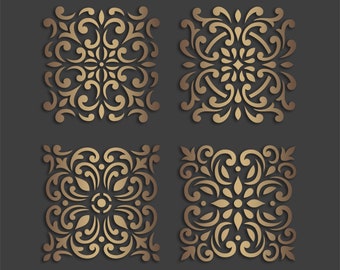 Tile stencil template - wall & floor decor, decal design - svg dxf png -  Vector Cutting File for Cricut - digital download