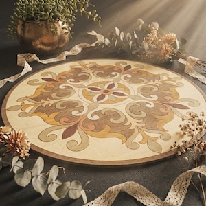 Laser cut mandala puzzle template - Quilt / Mandala mosaic / Marquetry Vector cutting file, Glowforge, svg, dxf, ai, eps, dwg, cdr