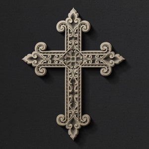Layered Cross SVG template - Multilayer Vector Cross cutting file - Christian Cross SVG for Laser cut, Cricut, Glowforge - dxf, ai, eps, cdr