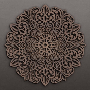 Multilayer mandala SVG template - 3D Layered Vector cutting file for Laser cut, Cricut, Glowforge, CNC router - dxf, ai, eps, dwg, cdr