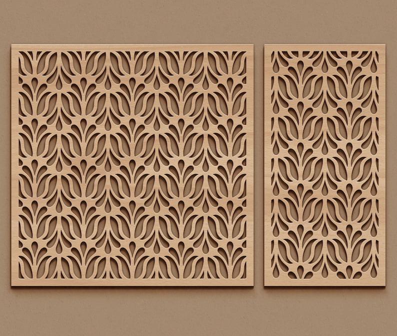  Laser  cut  panel template  wall  decor with repeating pattern 