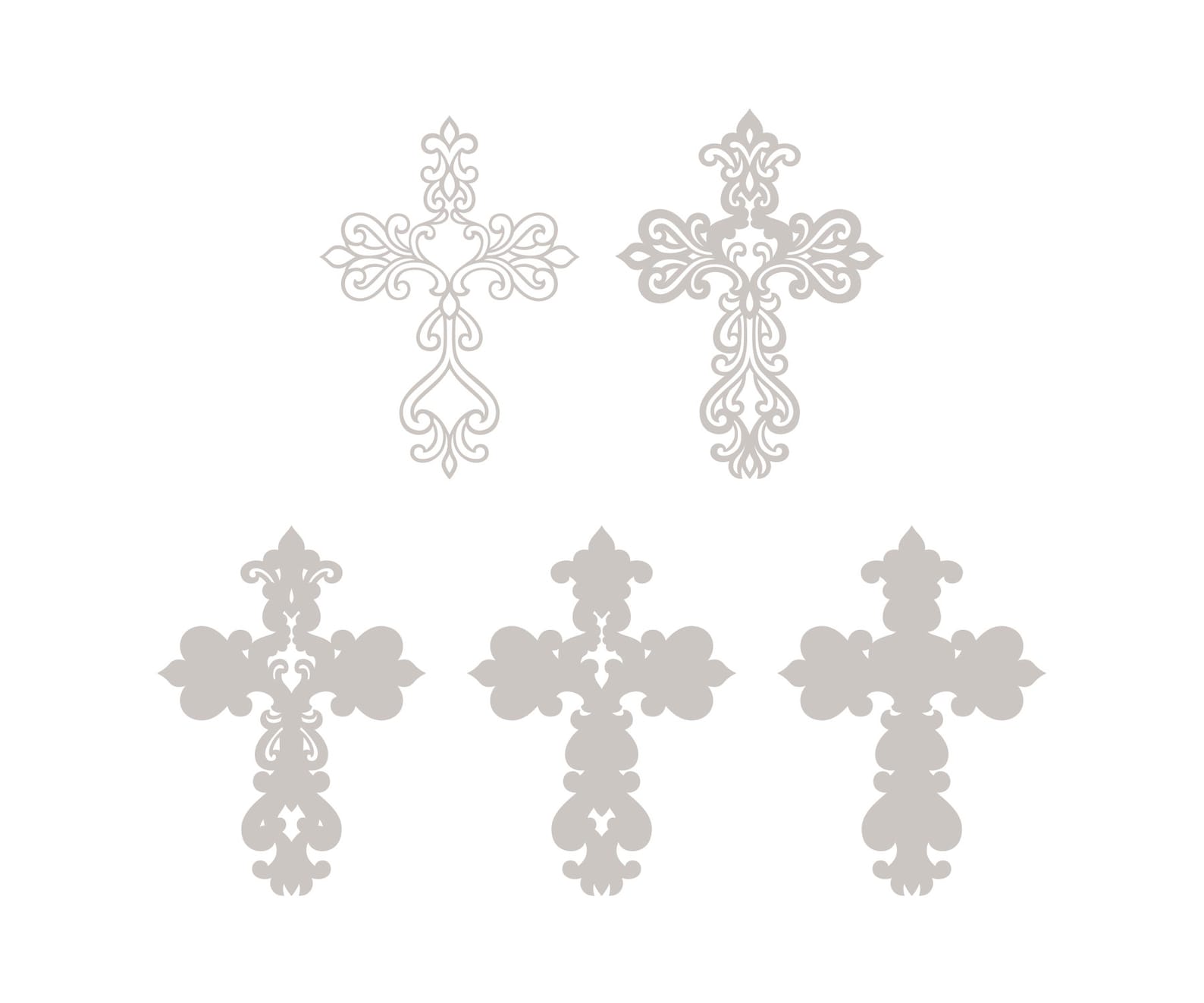 Laser Cut Cross SVG Template: Multilayer Christian Design (digital ...