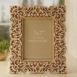 Laser Cut Photo Frame template - multilayer Picture Frame - Cricut template Layered svg dxf ai eps Laser cut file Ornate wedding photo frame