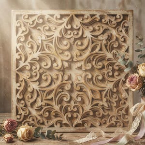 Multilayer square panel SVG template - 3D Layered Mandala Vector cutting file Laser cut, Cricut, Glowforge, CNC router - dxf, ai, eps, dwg