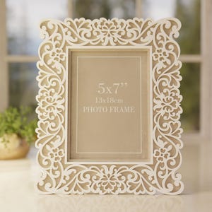 Multilayer Photo Frame template - Laser cut Picture Frame - Cricut template - Layered svg dxf ai eps file Ornate Wedding photo frame pattern