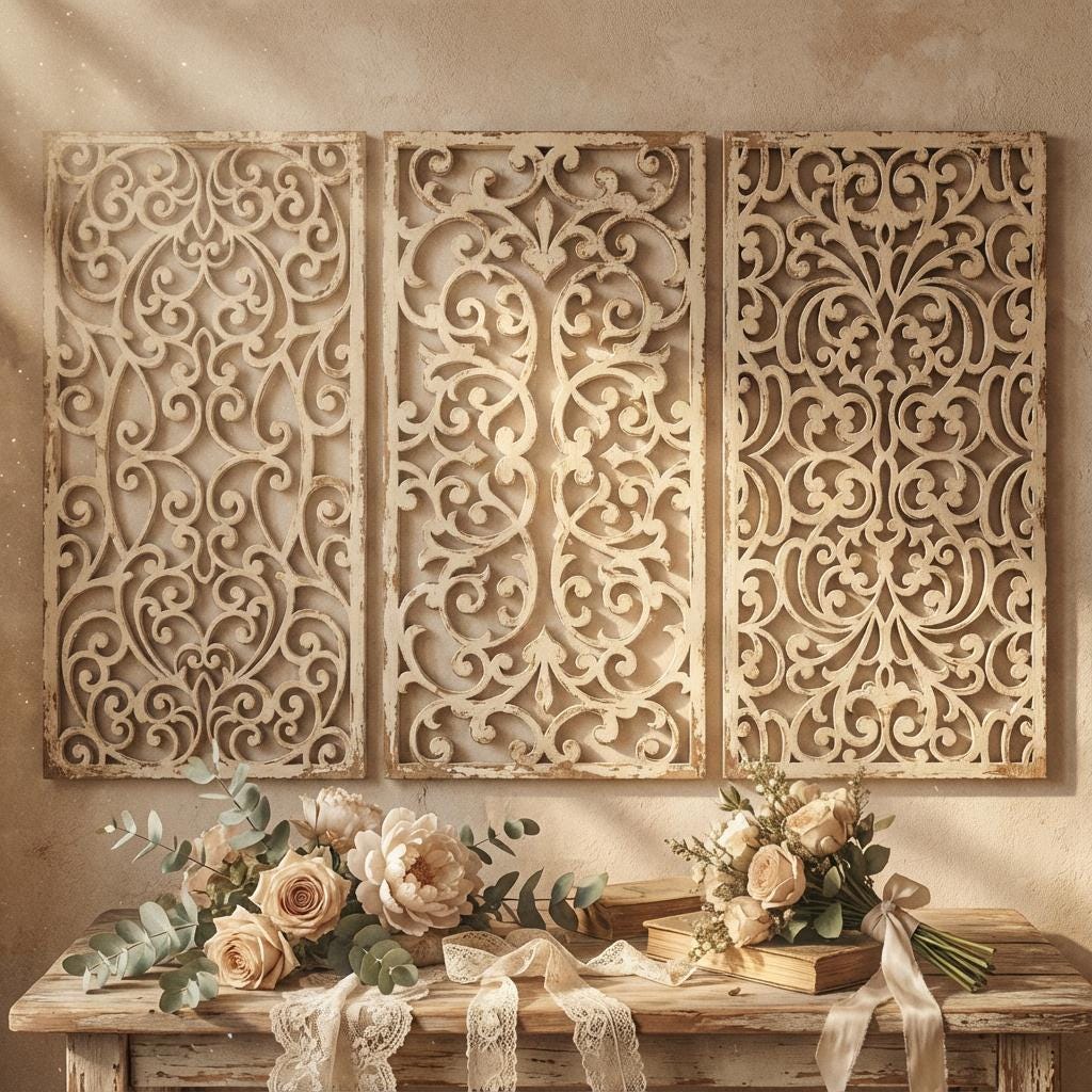 Laser Cut Ornamental Panel Template - Wall Decor, Stencil Design