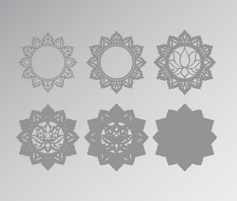 Lotus Blume Mandala Multilayer SVG-Vorlage 3D geschichtete ...