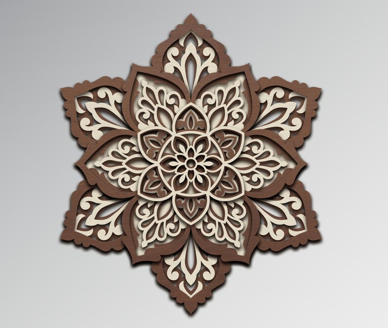 Download Layered Multilayer 3D Mandala Svg Free - Layered SVG Cut ...