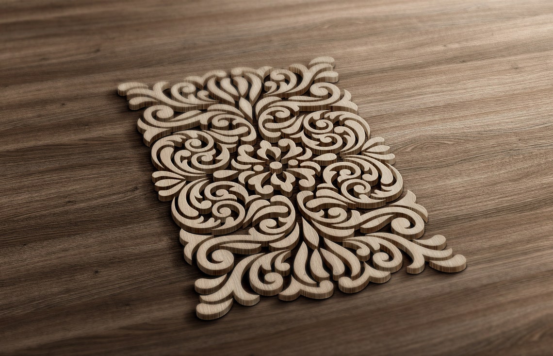 Laser Cut Ornate Panel Stencil Template Wall Decor Decal Etsy