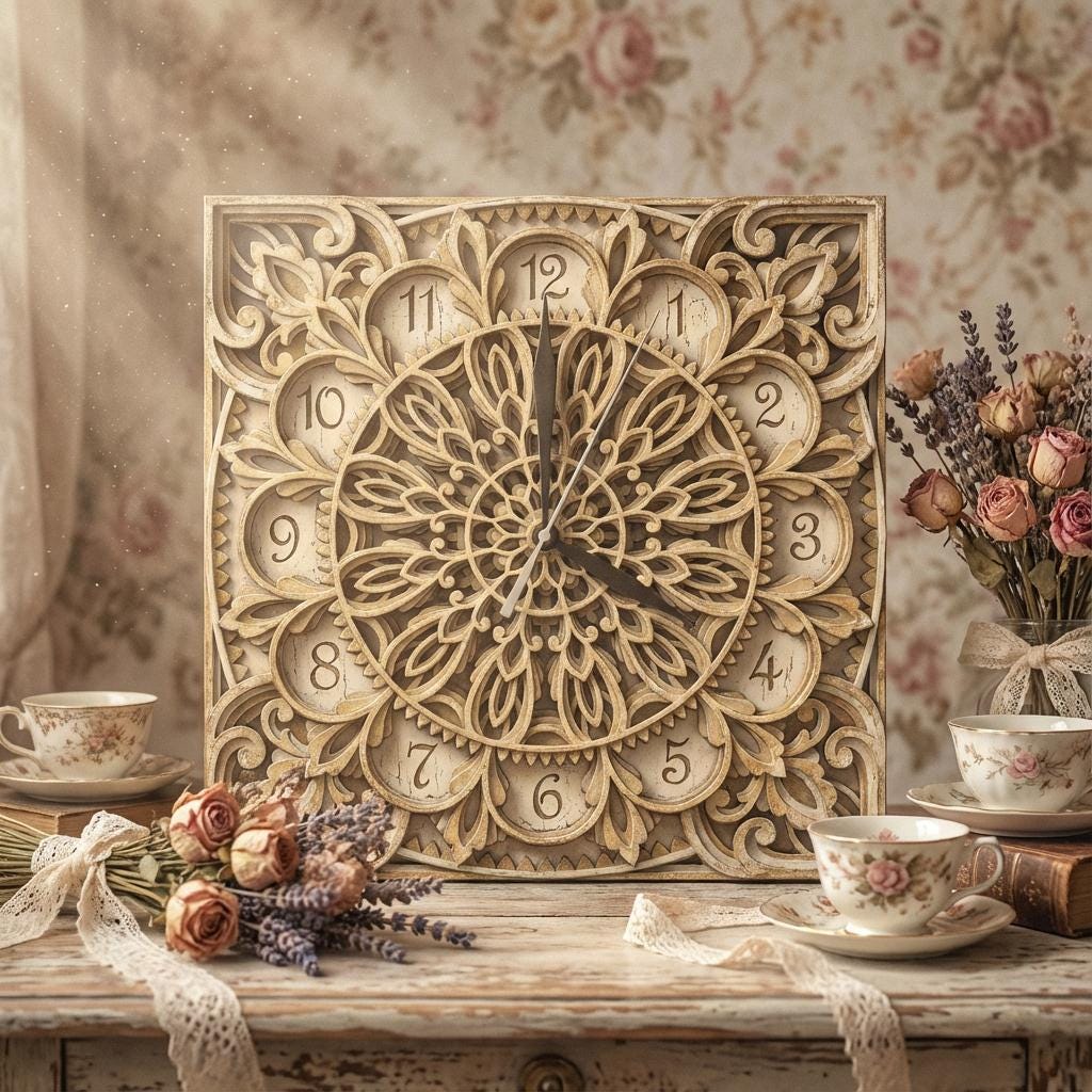 Multilayer clock SVG template - Laser cut clock - Layered wall decor ...