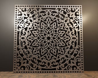 Laser cut ornamental panel template - wall decor, stencil design - svg dxf png ai eps -  CNC Plasma Cutting files - digital download #1